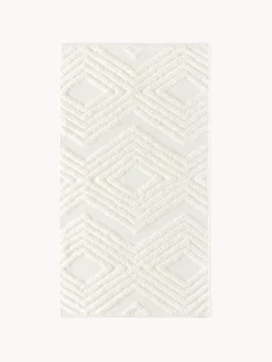 Alfombra artesanal de algodón texturizada Ziggy