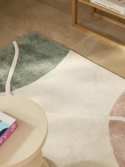 Alfombra artesanal de lana con estampado abstracto Talitha