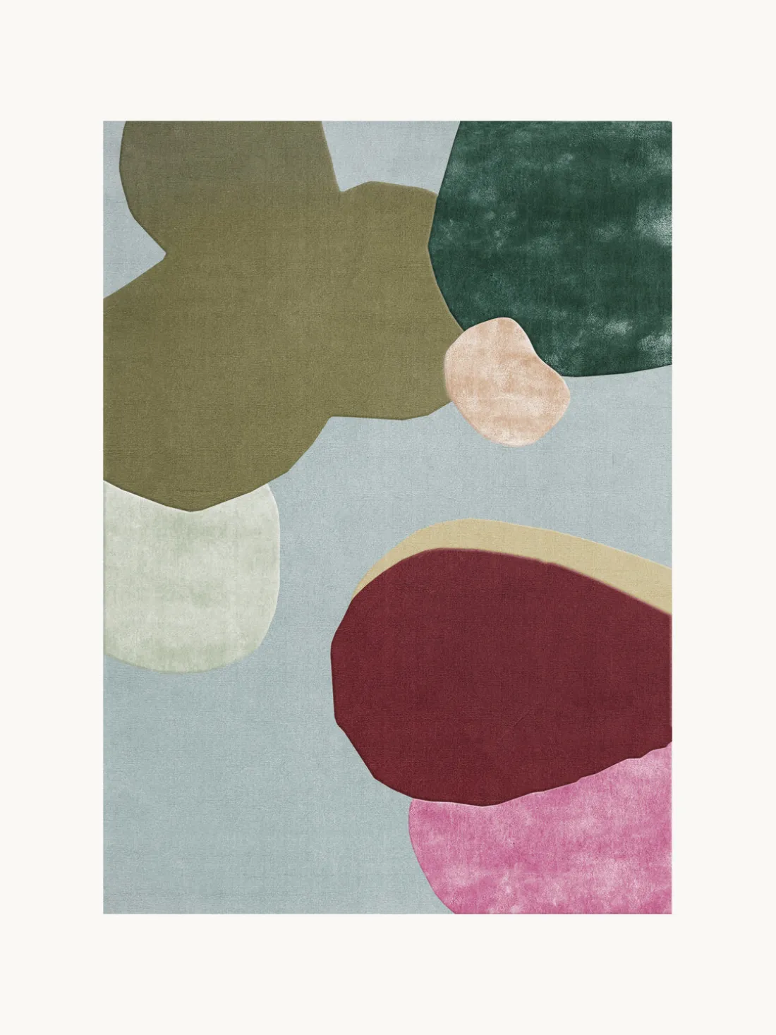 Alfombra artesanal de lana de pelo largo Secret Garden