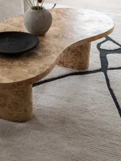 Alfombra artesanal de lana de pelo corto Gotland