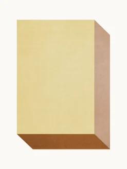 Alfombra artesanal de lana de pelo corto Tekla Box