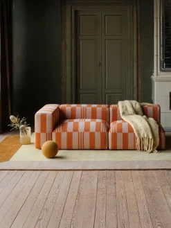 Alfombra artesanal de lana de pelo corto Tekla Box