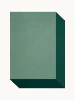 Alfombra artesanal de lana de pelo corto Tekla Box