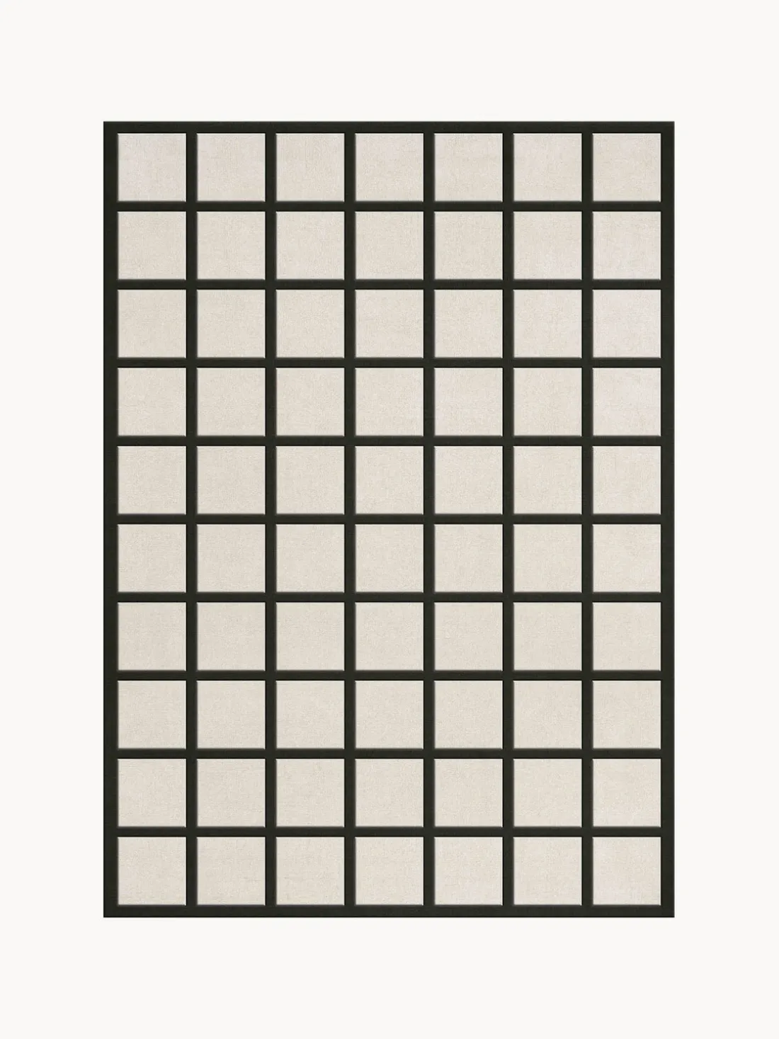 Alfombra artesanal de lana de pelo corto Avenue Checked