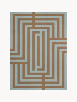 Alfombra artesanal de lana de pelo largo y corto Residue