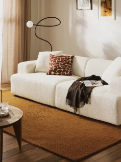 Alfombra artesanal de lana con estampado geométrico Alexia