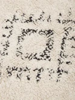 Alfombra corredor artesanal de algodón con flecos Flonn