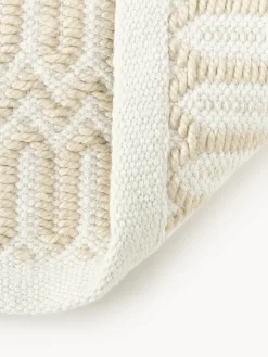 Alfombra corredor exterior artesanal con estampado geométrico Rune