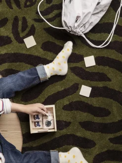 Alfombra de lana artesanal Safari