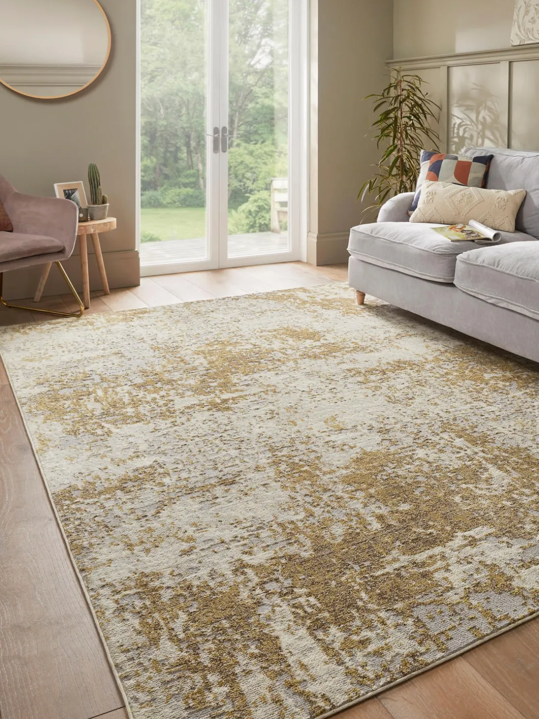 Alfombra de pelo corto con motivos abstractos Rossa