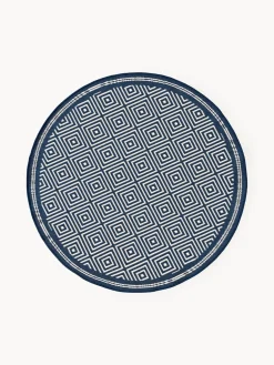 Alfombra exterior reversible redonda en rombos Reddy