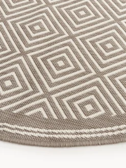 Alfombra exterior reversible redonda en rombos Reddy