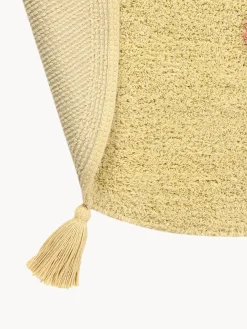 Alfombra infantil artesanal con borlas You're My Sunshine, lavable