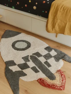 Alfombra infantil artesanal Rocket, lavable