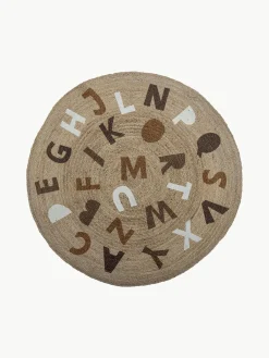 Alfombra infantil redonda de yute Dinne