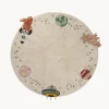 Alfombra infantil redonda lavable Interstellar Journey