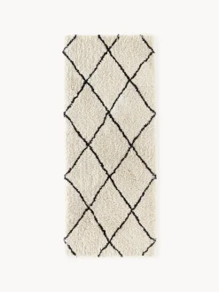 Alfombra mullida corredor artesanal de pelo largo Naima