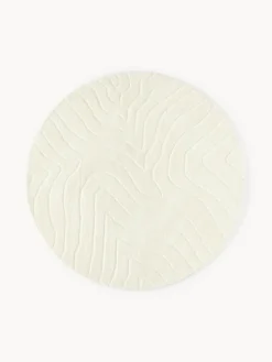 Alfombra redonda artesanal de lana Aaron