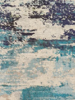 Alfombra redonda de pelo corto de diseño Celestial