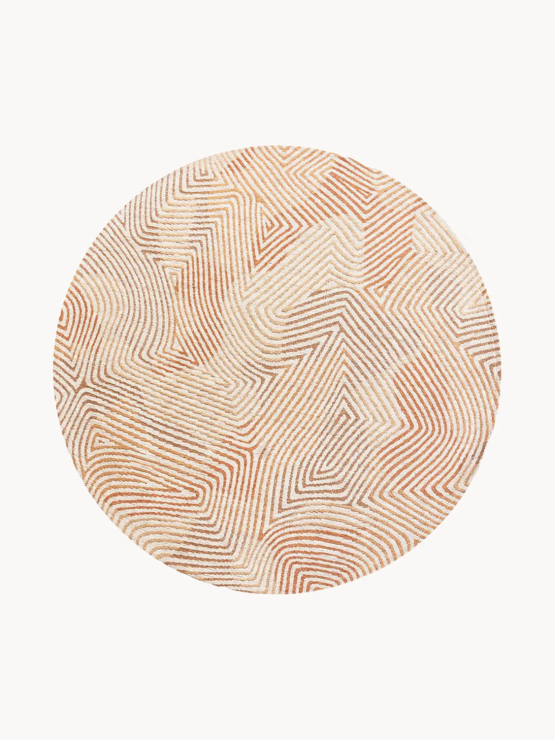 Alfombra redonda de tejido plano Coral