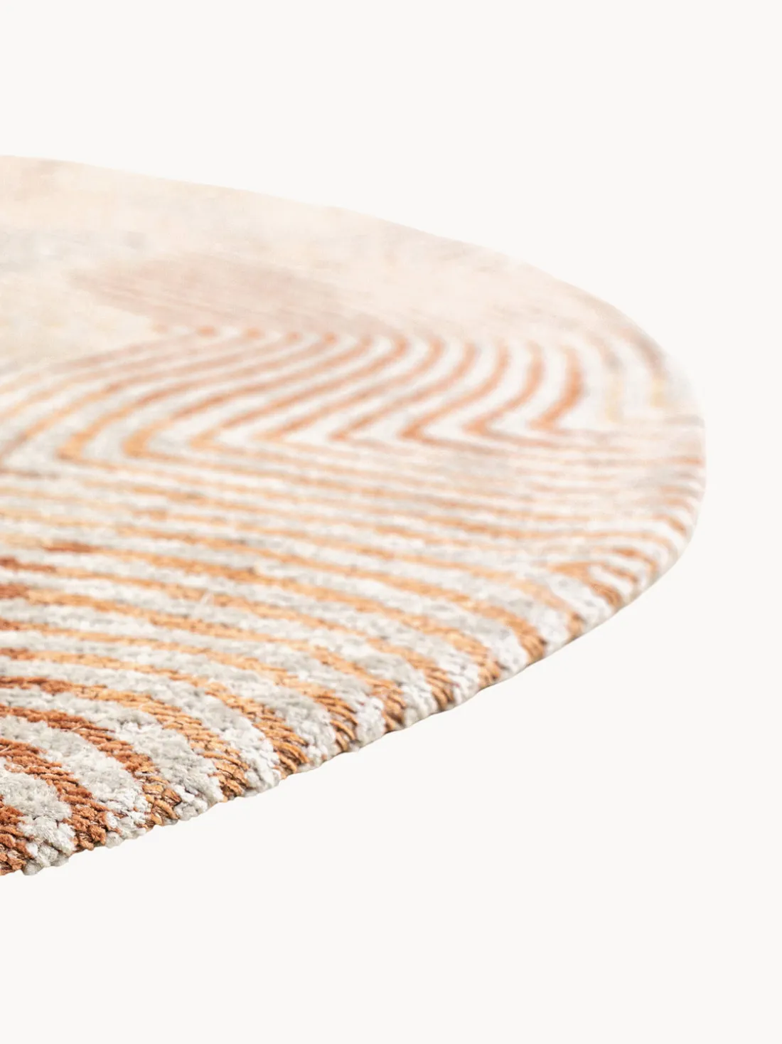 Alfombra redonda de tejido plano Coral