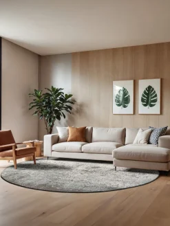 Alfombra redonda de tejido plano jacquard Virgin Land