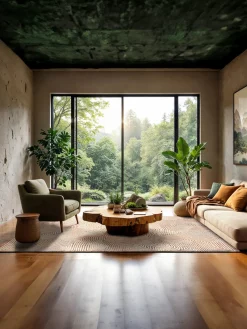 Alfombra tejida Jacquard Coral