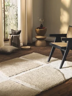 Alfombra texturizada de pelo largo Jade