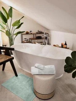 Alfombrilla de baño antideslizante de algodón ecológico Premium