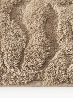 Alfombrilla de baño antideslizante con diseño en relieve Leaf