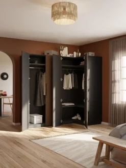 Armario esquinero modular Simone, 4 puertas (215 cm), diferentes variantes