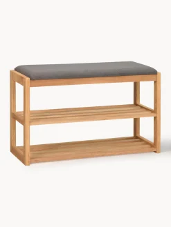 Banco con zapatero de madera de roble Confetti