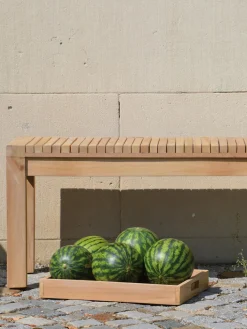 Banco de jardín de madera de teca Samoa, 160 cm