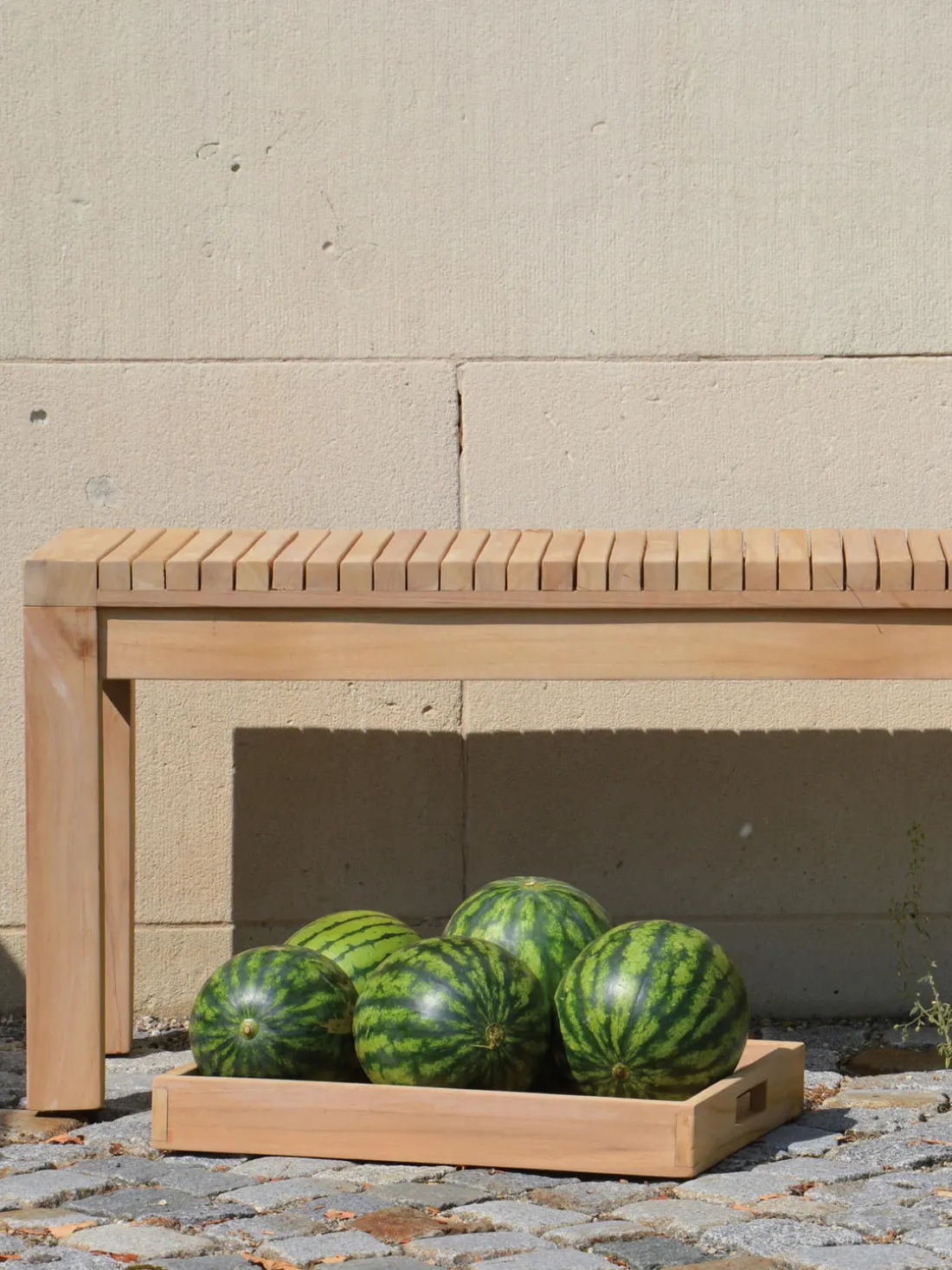 Banco de jardín de madera de teca Samoa, 160 cm