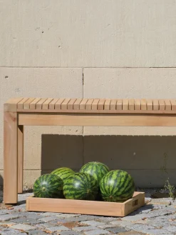 Banco de jardín de madera de teca Samoa, 130 cm