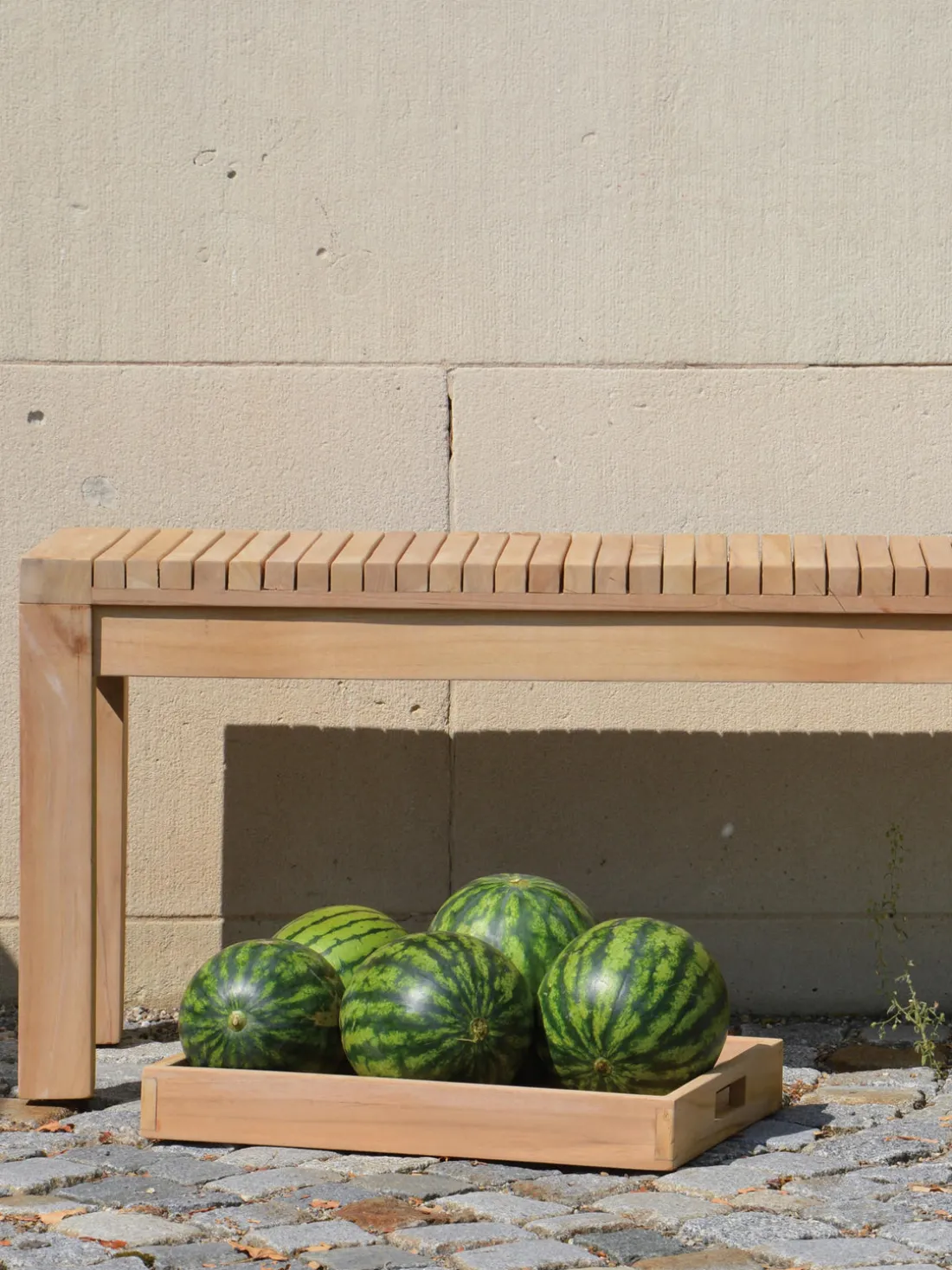 Banco de jardín de madera de teca Samoa, 130 cm