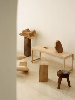 Banco de madera de abedul 01