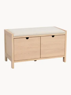 Banco de madera de roble con cajones Hillmond
