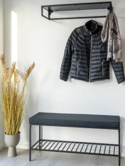 Banco de metal con cojín Noel