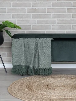 Banco en terciopelo con espacio de almacenamiento Watford