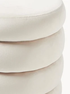 Banco pequeño tapizado en terciopelo con espacio de almacenamiento Alto