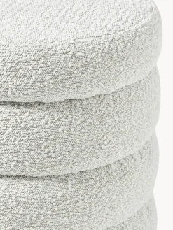 Banco pequeño tapizado en tejido bouclé con espacio de almacenamiento Alto