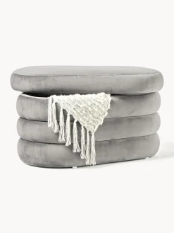 Banco pequeño tapizado en terciopelo con espacio de almacenamiento Alto