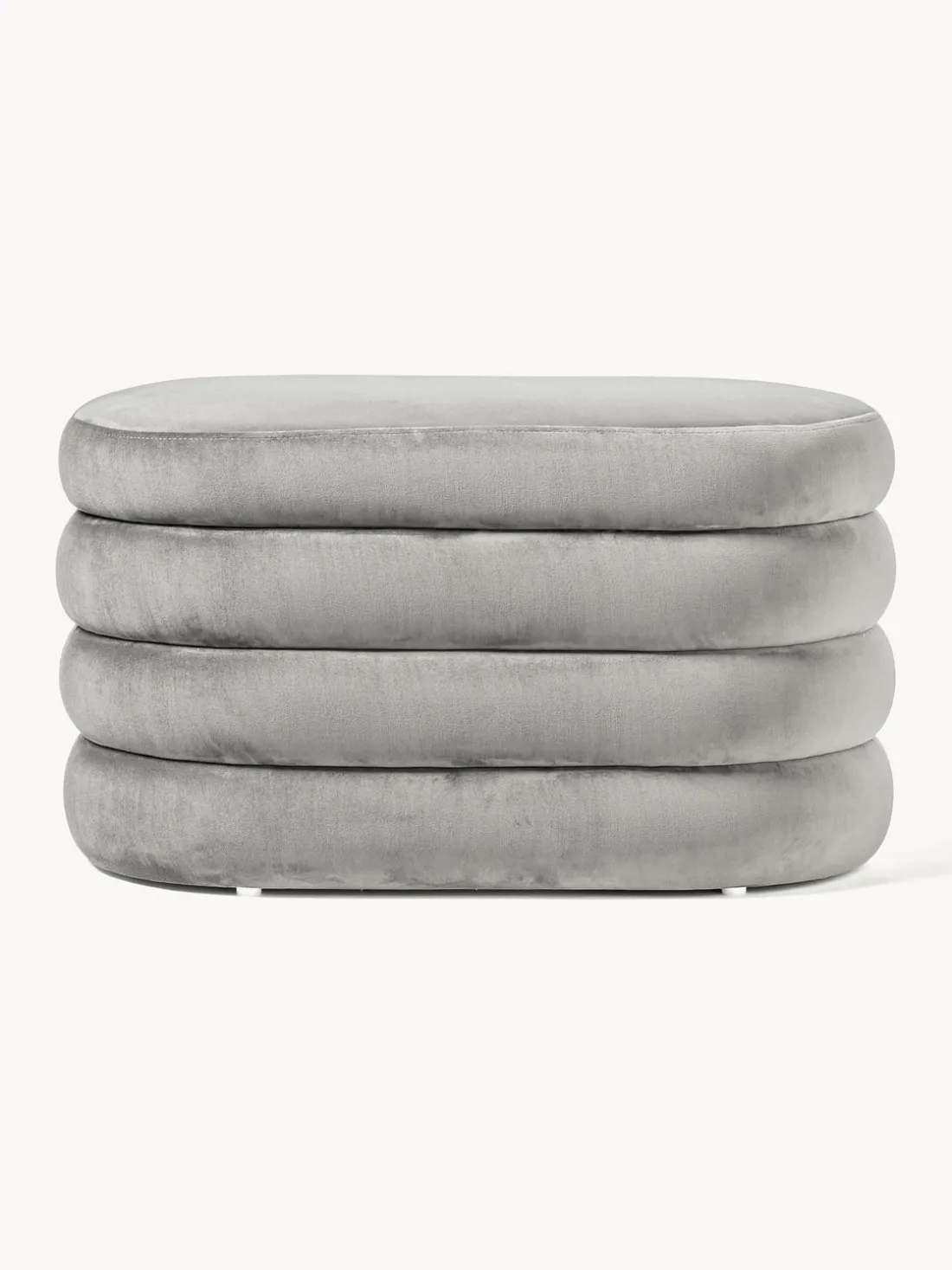 Banco pequeño tapizado en terciopelo con espacio de almacenamiento Alto