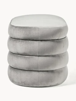 Banco pequeño tapizado en terciopelo con espacio de almacenamiento Alto