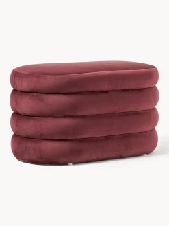 Banco pequeño tapizado en terciopelo con espacio de almacenamiento Alto