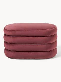 Banco pequeño tapizado en terciopelo con espacio de almacenamiento Alto