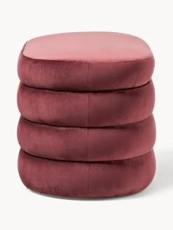 Banco pequeño tapizado en terciopelo con espacio de almacenamiento Alto