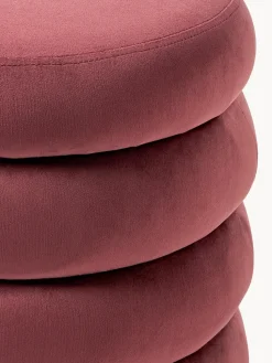 Banco pequeño tapizado en terciopelo con espacio de almacenamiento Alto