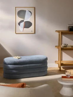 Banco tapizado con espacio de almacenamiento Alto